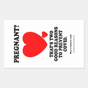 Zwanger? Rechthoekige Sticker