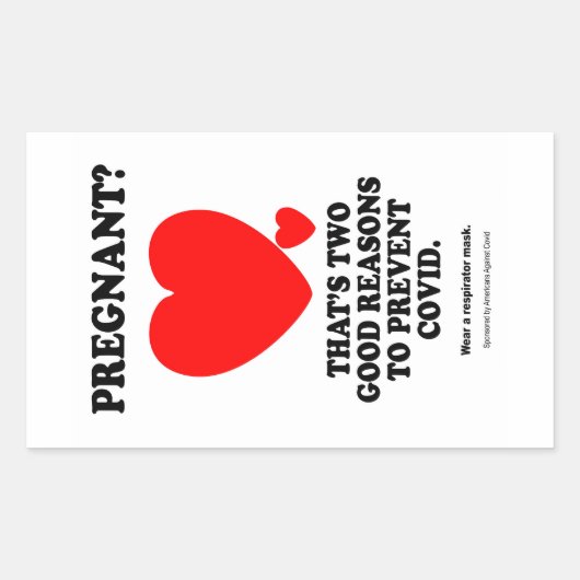Zwanger? Rechthoekige Sticker (Voorkant)