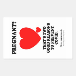 Zwanger? Rechthoekige Sticker