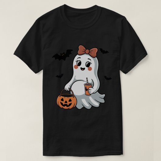 Zwanger spook Halloween aankondiging | Zwangerscha T-shirt (Design voorkant)