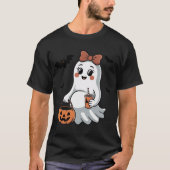 Zwanger spook Halloween aankondiging | Zwangerscha T-shirt (Voorkant)