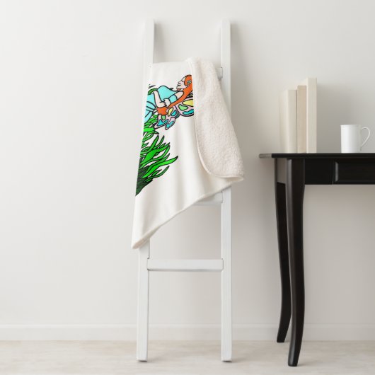 Zwanger sprookje en draak sherpa deken (In situ)