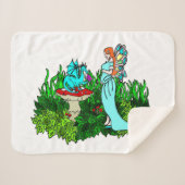 Zwanger sprookje en draak sherpa deken (Voorkant (horizontaal))