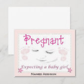 Zwanger van Addison Aankondiging (Voorkant / Achterkant)