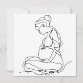 Zwanger vrouw lijn kunst kaart (Voorkant)