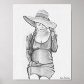 Zwanger Vrouw Schilderij Print (Voorkant)
