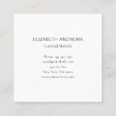 Zwanger Vrouw Simpel Modern Peach Vierkante Visitekaartje (Achterkant)