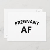 Zwangere AF Aankondigingskaart (Voorkant / Achterkant)