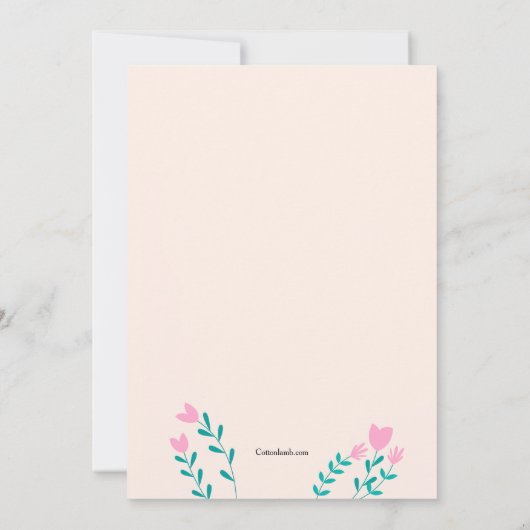 Zwangere Baby shower Kaart (Achterkant)