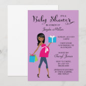 Zwangere Baby shower van zoogdieren Uitnodiging (Voorkant / Achterkant)