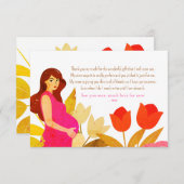 Zwangere Baby showers Bedankkaart (Voorkant / Achterkant)
