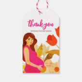 Zwangere Baby showers Cadeaulabel (Achterkant)