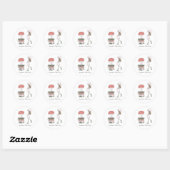 Zwangere Baby showers Ronde Sticker (Vel)