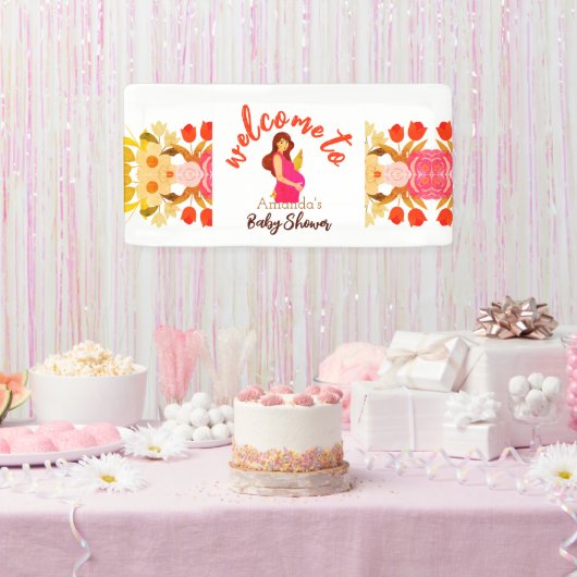 Zwangere Baby showers Spandoek (Feest)