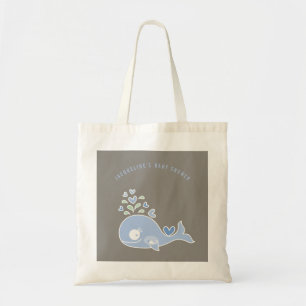 Zwangere blauwe mammiejongen Baby shower Gift Bag Tote Bag