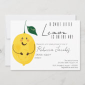 Zwangere citroen Baby shower uitnodiging (Voorkant)