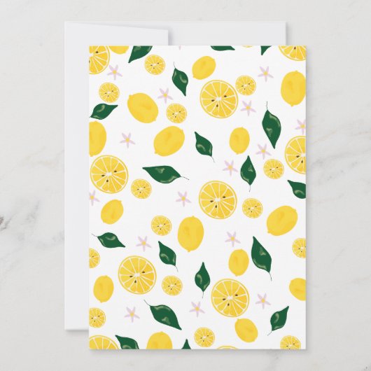 Zwangere citroen Baby shower uitnodiging (Achterkant)