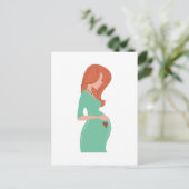 Zwangere dame aankondigingskaart (Staand voorkant)