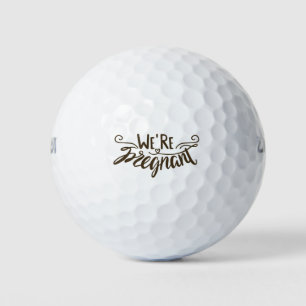 Zwangere geboorteaankondiging golfballen