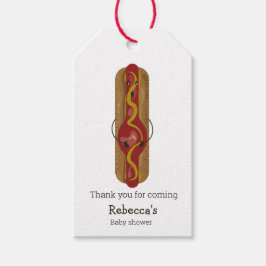 Zwangere hotdog baby shower Gift Label Cadeaulabel