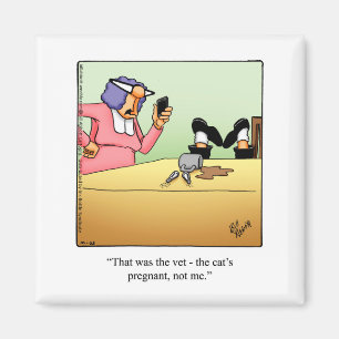 Zwangere kat Humor Magnet