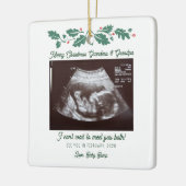 Zwangere kerstboom Decor Ultrasound Baby Keramisch Ornament (Links)