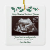 Zwangere kerstboom Decor Ultrasound Baby Keramisch Ornament (Voorkant)