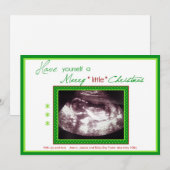 Zwangere kerstkaart - Ultrasgeluid Foto (Voorkant / Achterkant)