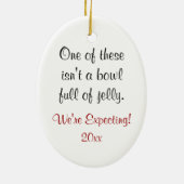 Zwangere kerstversiering - BLONDE Jelly Oval Keramisch Ornament (Achterkant)