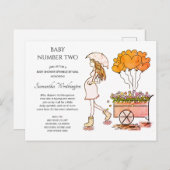 Zwangere mam Baby sprinkhanenschoen per post iv Uitnodiging Briefkaart (Voorkant / Achterkant)