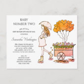 Zwangere mam Baby sprinkhanenschoen per post iv Uitnodiging Briefkaart (Voorkant)