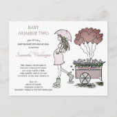 Zwangere mam Baby Sprinkle schok per post Uitnodiging Briefkaart (Voorkant)