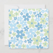 Zwangere mam en blauw Baby shower van de Daisies C Kaart (Achterkant)