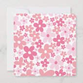 Zwangere mam en roze Baby shower van het meisje Kaart (Achterkant)