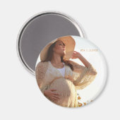 Zwangere mam Foto ETA Birth Magneet (Voorkant / Achterkant)