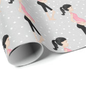 Zwangere mam op poladots cadeaupapier (Rol Hoek)