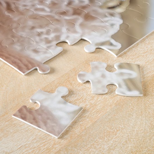 Zwangere mama vader en nieuwe baby legpuzzel (Zijkant)