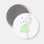 Zwangere mammie (groen) magneet (Voorkant / Achterkant)
