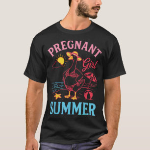 Zwangere Meisje Zomer Grappige Baby Aankondiging G T-shirt