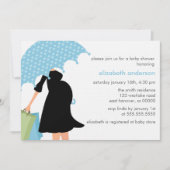 Zwangere moeder Baby shower {blauw} Kaart (Voorkant)