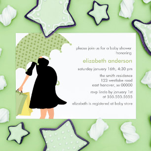 Zwangere moeder Baby shower {groen} Kaart