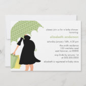 Zwangere moeder Baby shower {groen} Kaart (Voorkant)