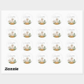 Zwangere moeder bosdier ronde sticker (Vel)