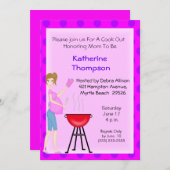 Zwangere moeder Cookout uitnodiging (Voorkant / Achterkant)