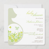 Zwangere moeder en groene dagen neutraal Baby show Kaart (Voorkant)