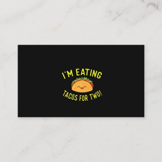 Zwangere moeder kondigt cadeautje aan dat ik Tacos Visitekaartje (Voorkant)