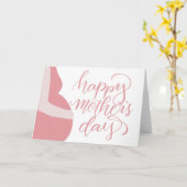 Zwangere moeder, moeder|| Tevreden Moederdag Kaart (Gele Bloem)