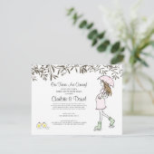 Zwangere moeder onder het Baby shower van de baarm Kaart (Staand voorkant)