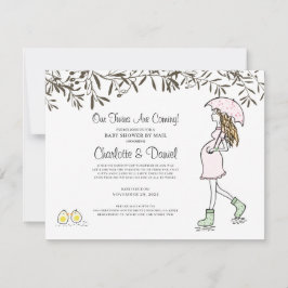 Zwangere moeder onder het Baby shower van de baarm Kaart