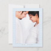 Zwangere paren Foto Baby Boy Shower Invite Kaart (Voorkant)